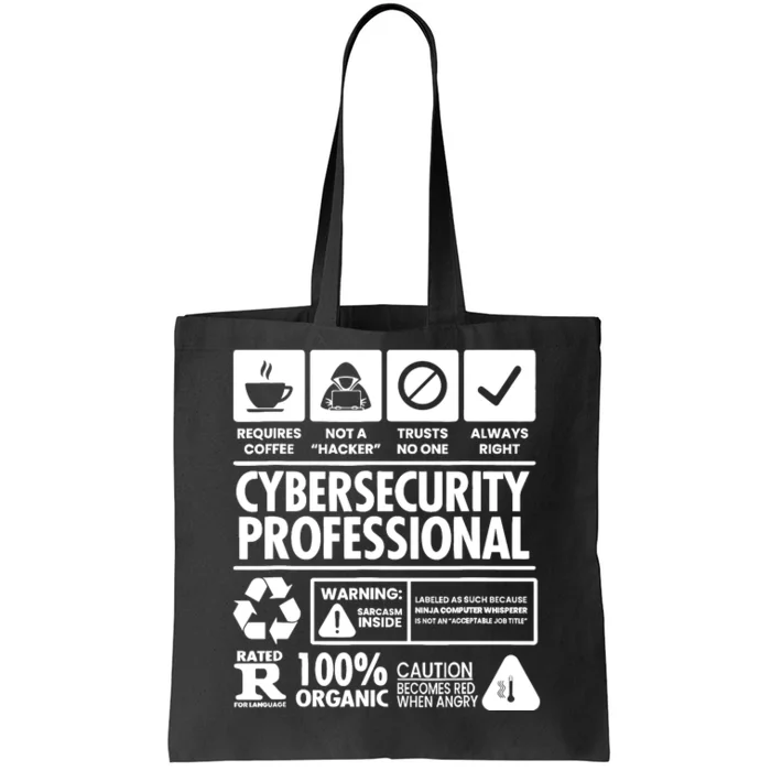 Funny Cybersecurity It Support It Security Network Engineer Tote Bag