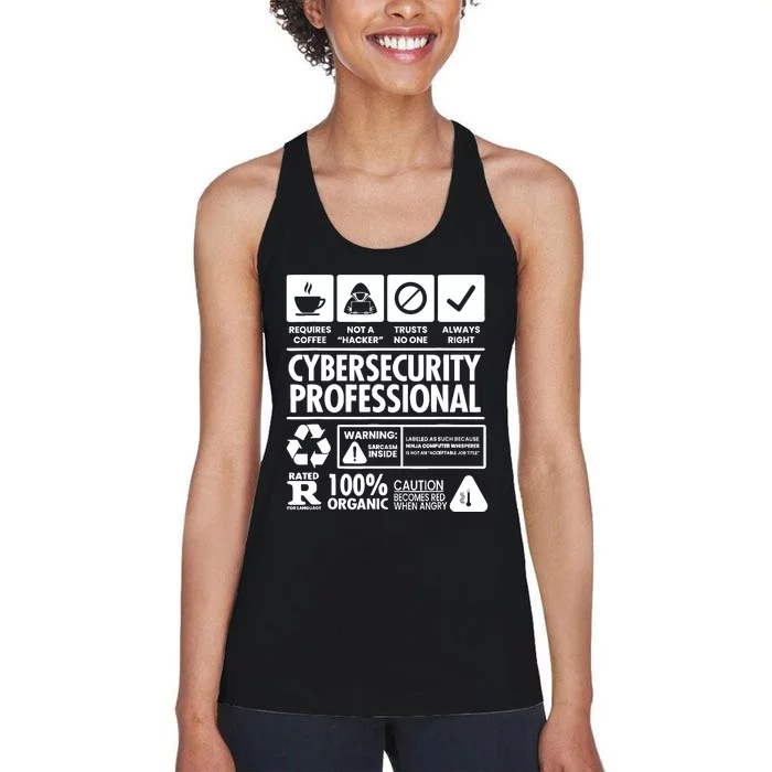 Funny Cybersecurity It Support It Security Network Engineer Women's Racerback Tank