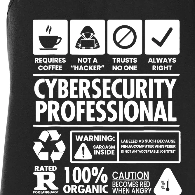 Funny Cybersecurity It Support It Security Network Engineer Women's Racerback Tank