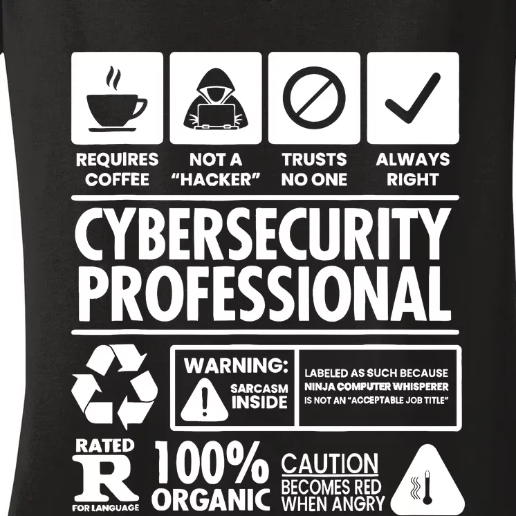 Funny Cybersecurity It Support It Security Network Engineer Women's V-Neck T-Shirt