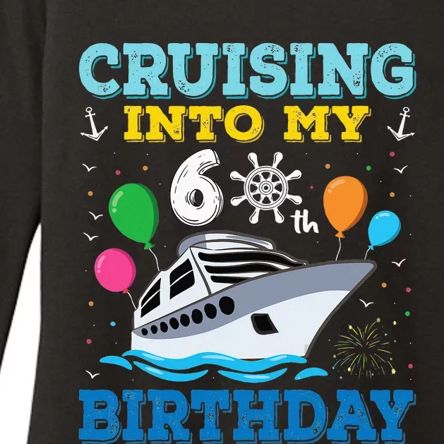 funny Cruising Into My 60th Birthday Party Womens CVC Long Sleeve Shirt