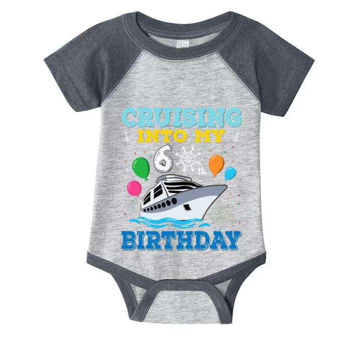 funny Cruising Into My 60th Birthday Party Infant Baby Jersey Bodysuit