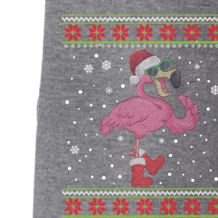 Flamingo Christmas I Want A Flamingo For Christmas Ugly Funny Gift Doggie 3-End Fleece Hoodie