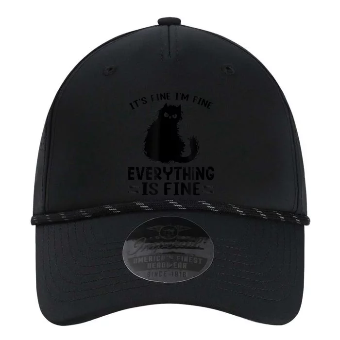 Funny cat It's Fine I'm Fine Everything Is Fine Meow Kitty Performance The Dyno Cap