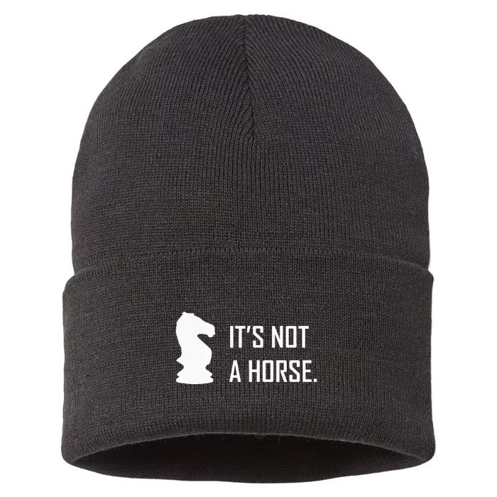 Funny Chess Its Not A Horse Knight Piece Player Gift Sustainable Knit Beanie