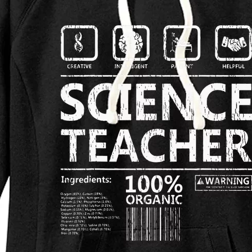 Funny Creative Intelegent Science Chemistry Biology Teacher Women's Fleece Hoodie