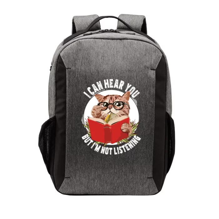 Funny Cat I Can Hear You But Im Listening Vector Backpack