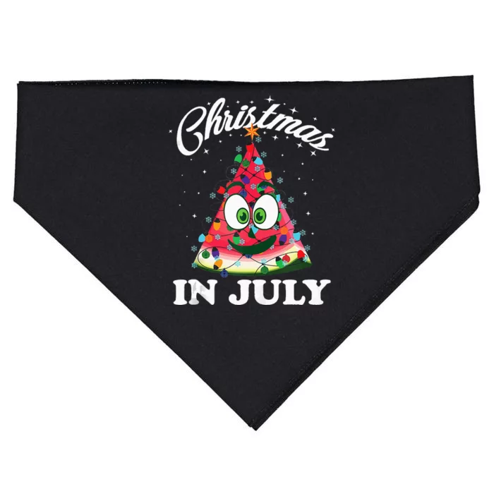 Funny Christmas in July Summer Watermelon USA-Made Doggie Bandana