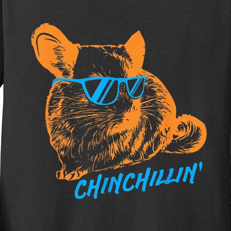 Funny Chinchillin I Chinchilla Owners Kids Long Sleeve Shirt