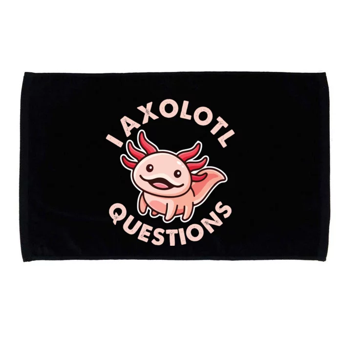 Funny Cute I Axolotl Questions Microfiber Hand Towel