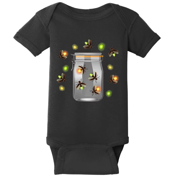 Fireflies Camping Insects Baby Bodysuit