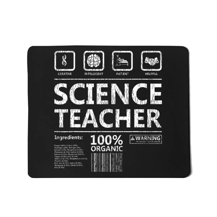 Funny Creative Intelegent Science Chemistry Biology Teacher Mousepad