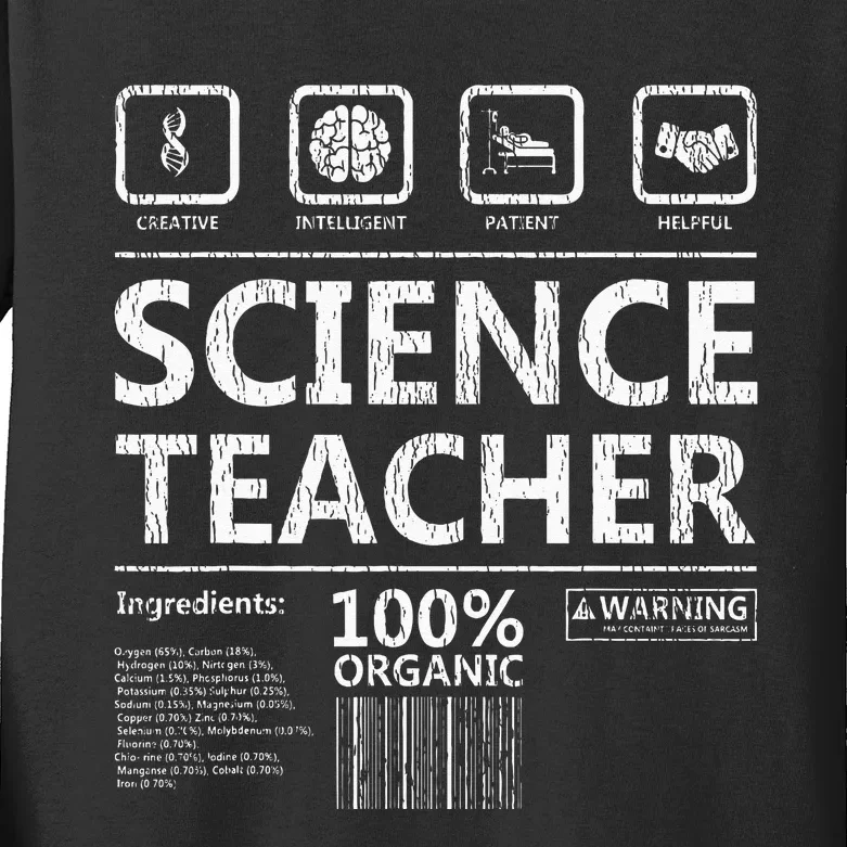 Funny Creative Intelegent Science Chemistry Biology Teacher Kids Long Sleeve Shirt