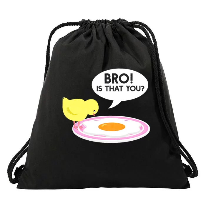 Funny Chicken Is That You Bro Design Drawstring Bag