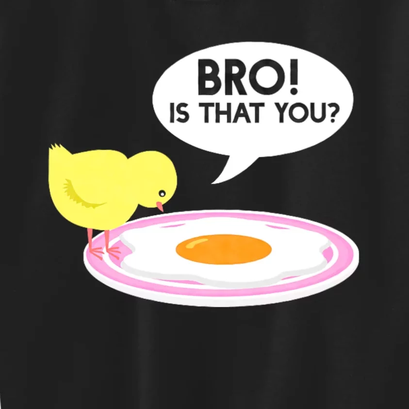 Funny Chicken Is That You Bro Design Kids Sweatshirt