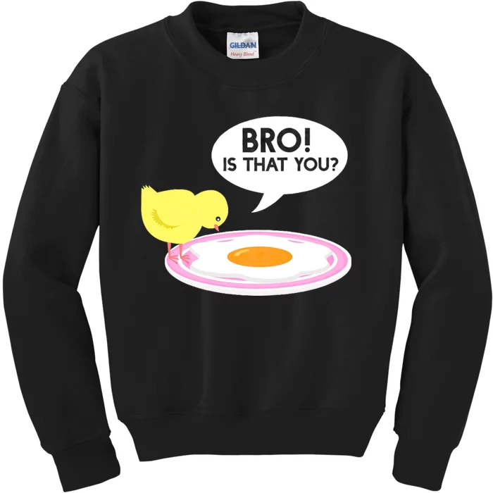 Funny Chicken Is That You Bro Design Kids Sweatshirt