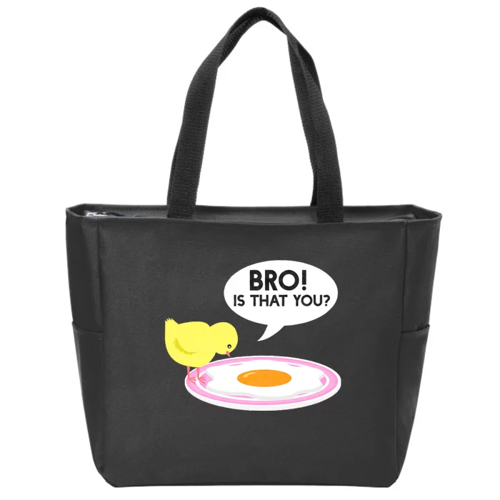 Funny Chicken Is That You Bro Design Zip Tote Bag