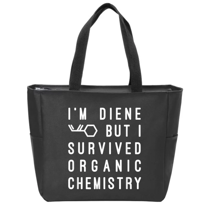 Funny Chemistry I Survived Organic Chemistry Tee Zip Tote Bag