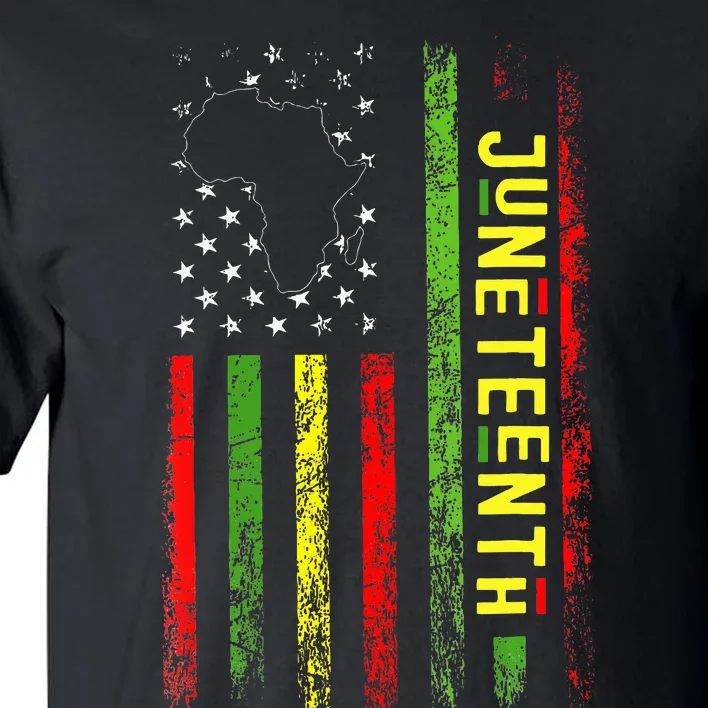 Freedom Celebrations In The 19th Century Juneteenth Flag Tall T-Shirt