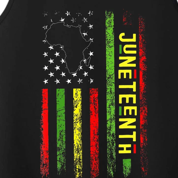 Freedom Celebrations In The 19th Century Juneteenth Flag Performance Tank