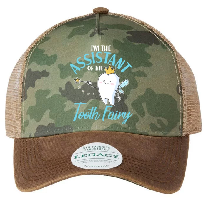 Funny Cute I'm The Assistant Tooth Fairy Legacy Tie Dye Trucker Hat