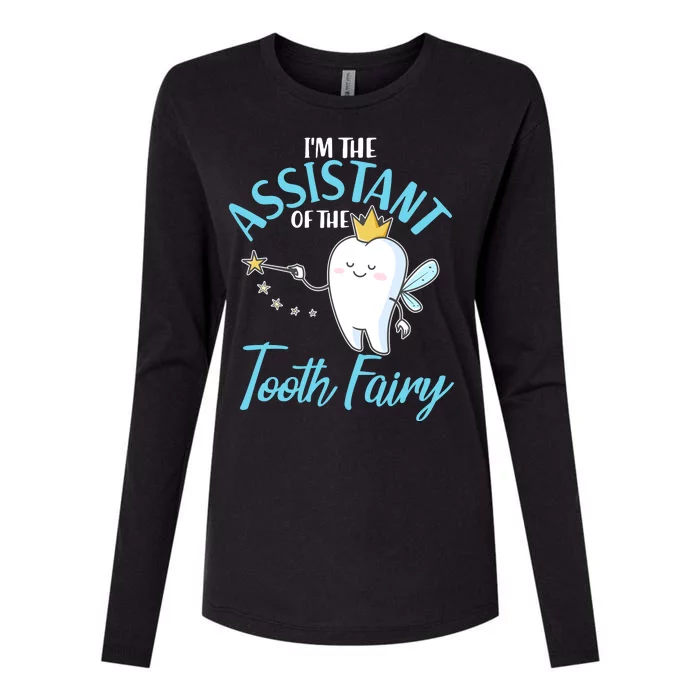 Funny Cute I'm The Assistant Tooth Fairy Womens Cotton Relaxed Long Sleeve T-Shirt