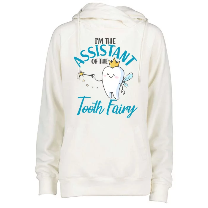 Funny Cute I'm The Assistant Tooth Fairy Womens Funnel Neck Pullover Hood