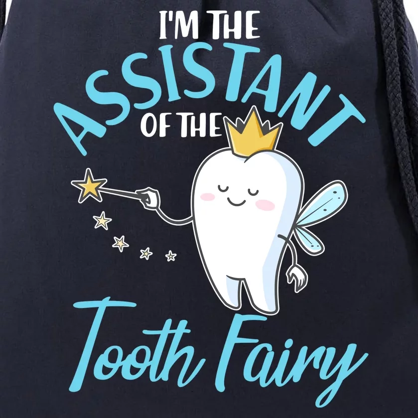 Funny Cute I'm The Assistant Tooth Fairy Drawstring Bag