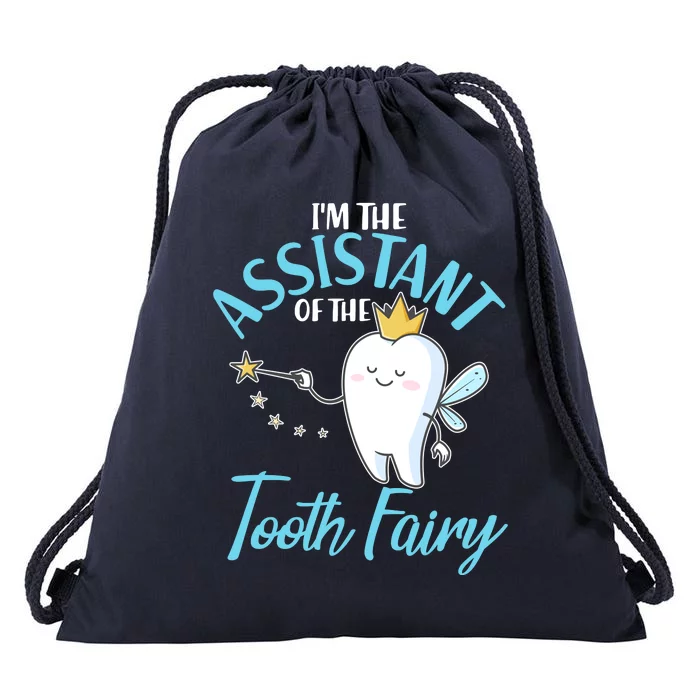 Funny Cute I'm The Assistant Tooth Fairy Drawstring Bag