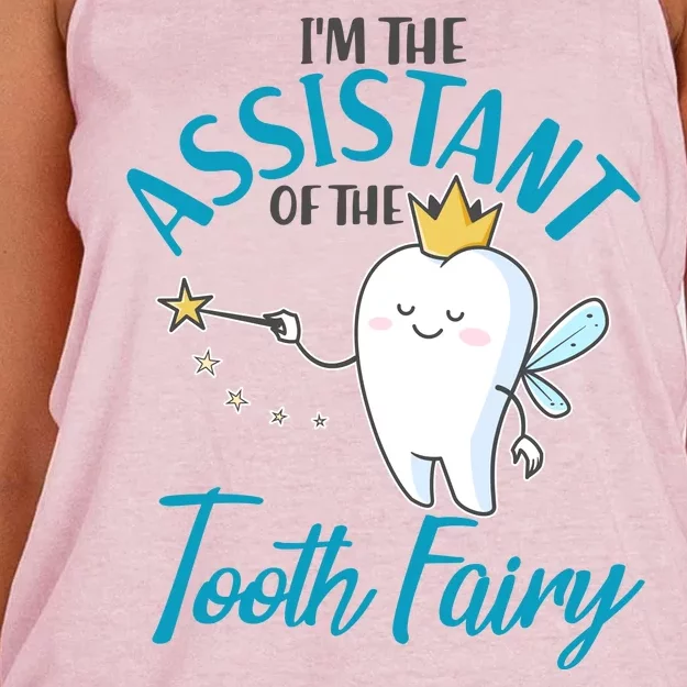 Funny Cute I'm The Assistant Tooth Fairy Women's Knotted Racerback Tank