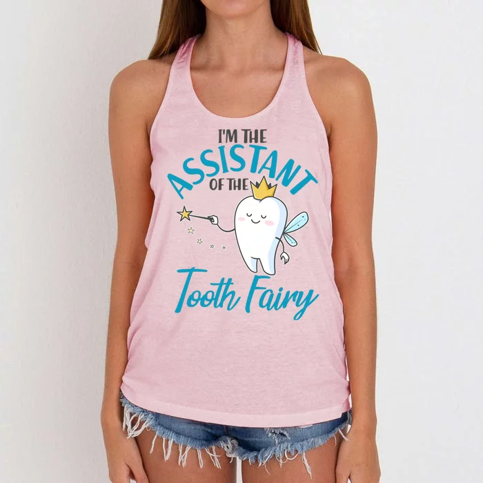 Funny Cute I'm The Assistant Tooth Fairy Women's Knotted Racerback Tank