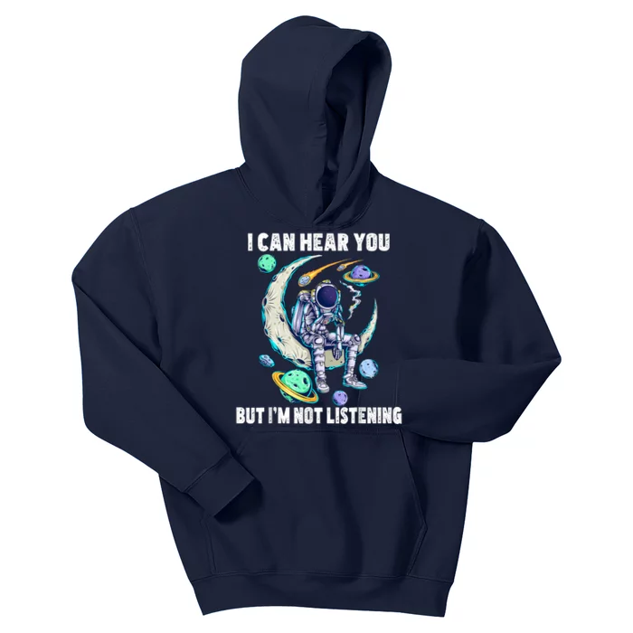 Funny Cat I Can Hear You But Im Listening Kids Hoodie