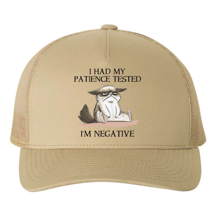 Funny Cat I Had My Patience Tested Im Negative Yupoong Adult 5-Panel Trucker Hat