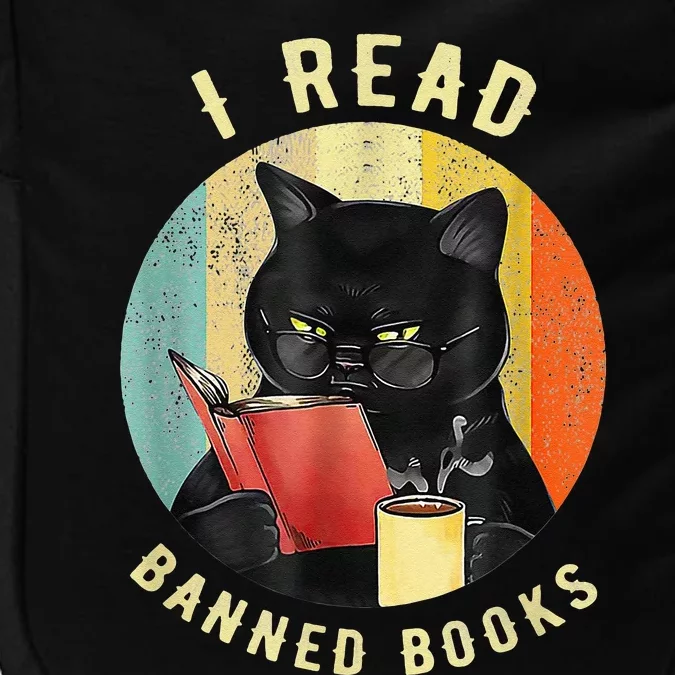 Funny Cat I Read Banned Books Bookworms Loves Reading Books Impact Tech Backpack