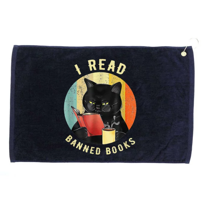 Funny Cat I Read Banned Books Bookworms Loves Reading Books Grommeted Golf Towel