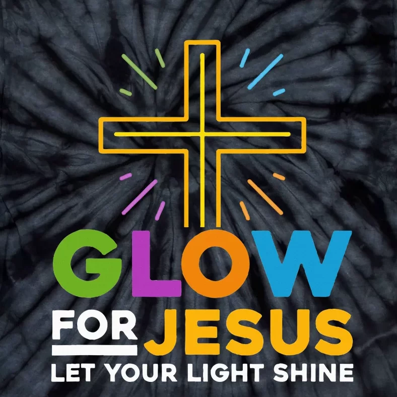 Faith Cross Illuminate Your Path with GlowFor Jesus Tie-Dye T-Shirt