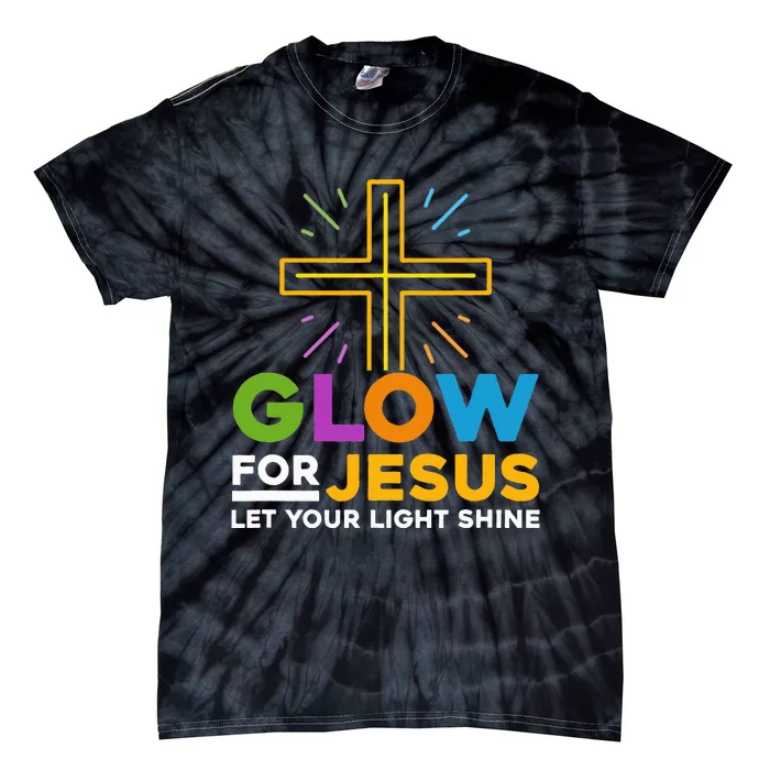 Faith Cross Illuminate Your Path with GlowFor Jesus Tie-Dye T-Shirt