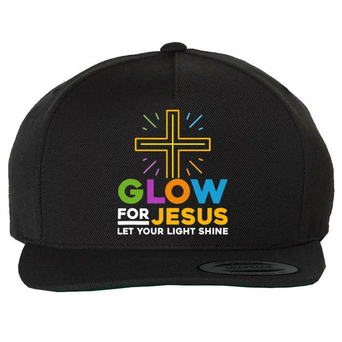 Faith Cross Illuminate Your Path with GlowFor Jesus Wool Snapback Cap