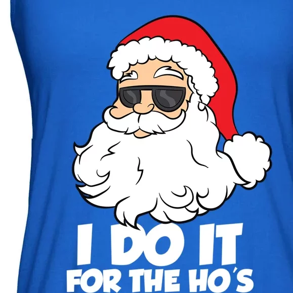 Funny Christmas I Do It For The Hos Christmas Santa Great Gift Ladies Essential Flowy Tank