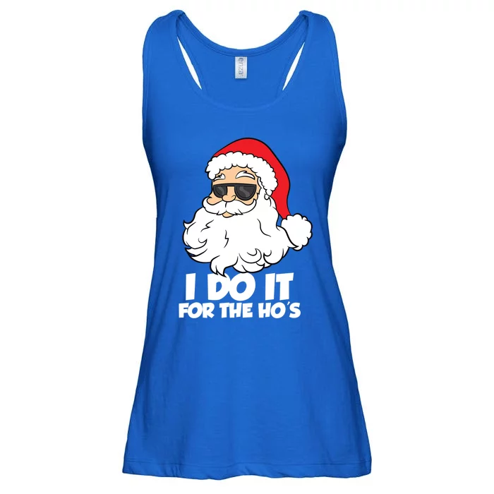 Funny Christmas I Do It For The Hos Christmas Santa Great Gift Ladies Essential Flowy Tank