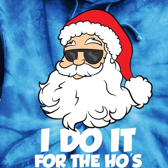 Funny Christmas I Do It For The Hos Christmas Santa Great Gift Tie Dye Hoodie