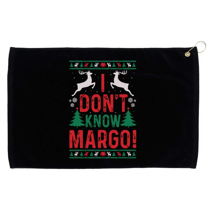 Funny Christmas I Dont Know Margo Grommeted Golf Towel