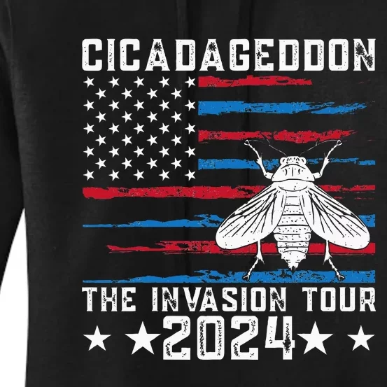 Funny Cicadageddon Invasion 2024 Cicada Event Women's Pullover Hoodie