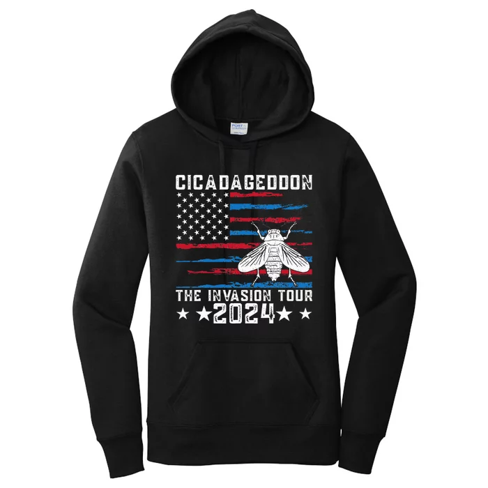 Funny Cicadageddon Invasion 2024 Cicada Event Women's Pullover Hoodie