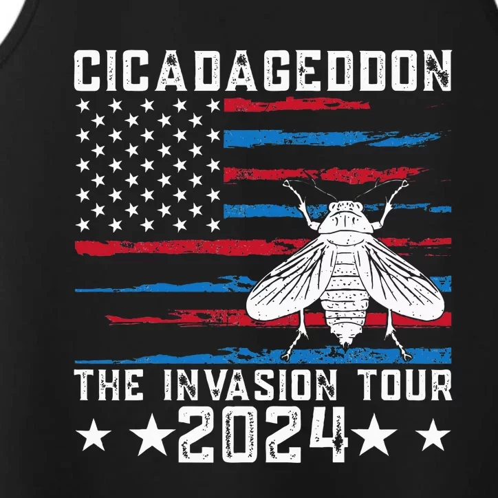 Funny Cicadageddon Invasion 2024 Cicada Event Performance Tank