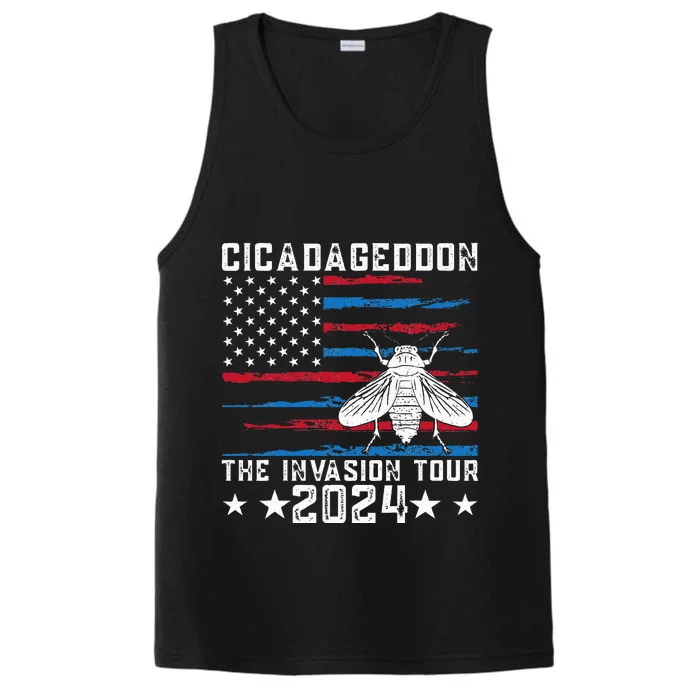 Funny Cicadageddon Invasion 2024 Cicada Event Performance Tank