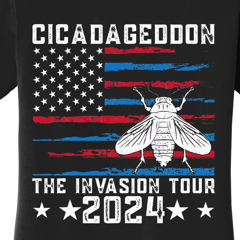 Funny Cicadageddon Invasion 2024 Cicada Event Women's T-Shirt