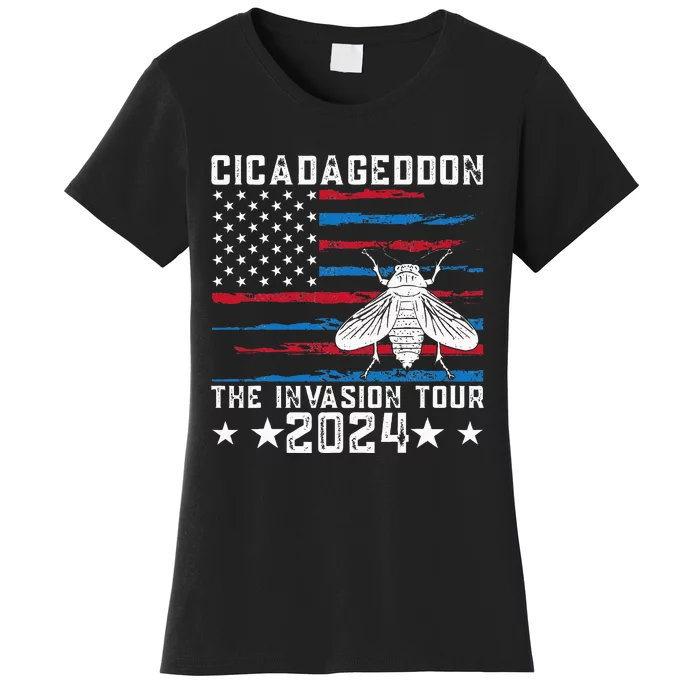 Funny Cicadageddon Invasion 2024 Cicada Event Women's T-Shirt