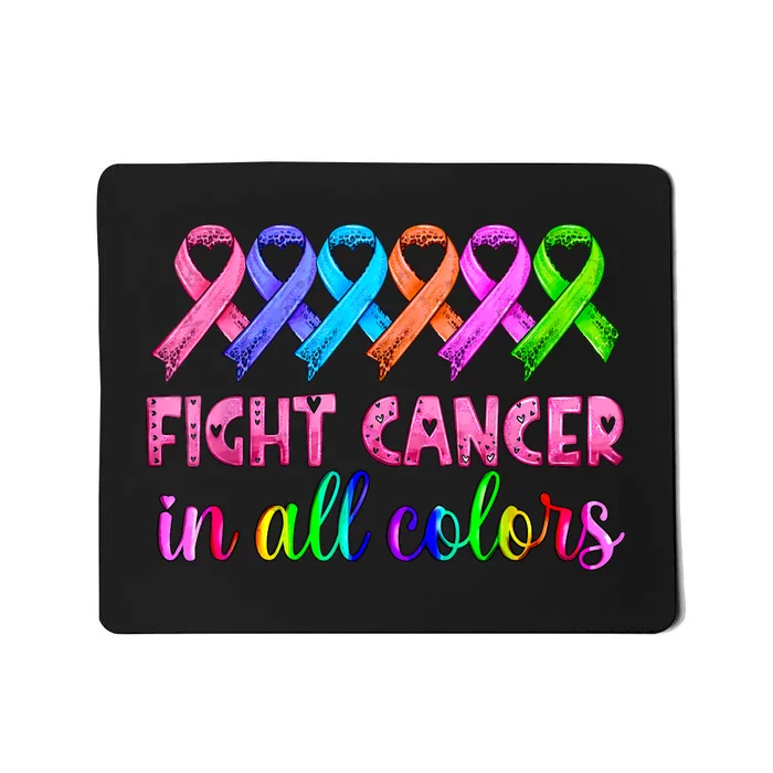 Fight Cancer In All Color Feather Breast Cancer Awareness Mousepad