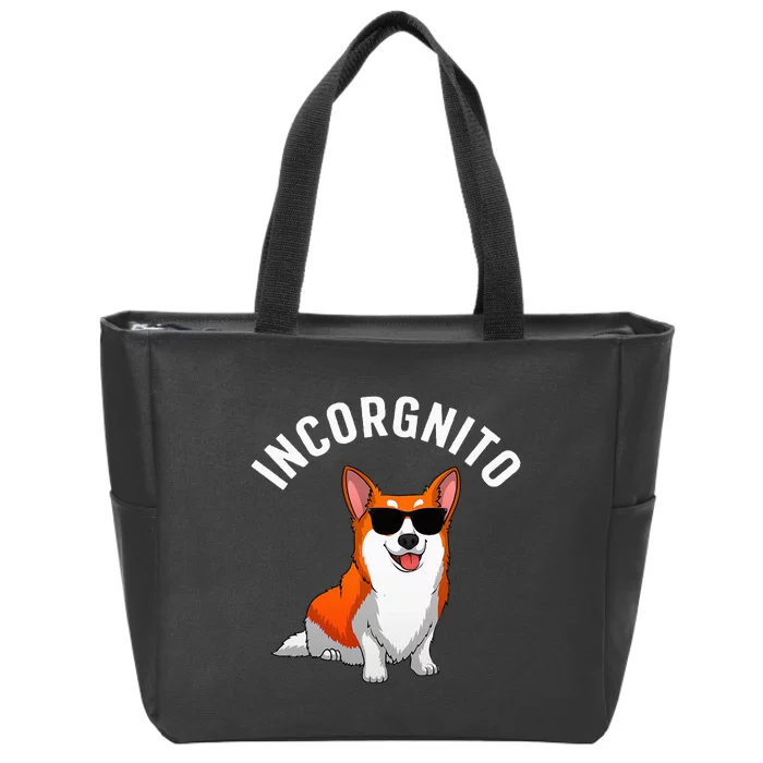 Funny Corgi Incorgnito Art For Corgi Dog Lovers Zip Tote Bag